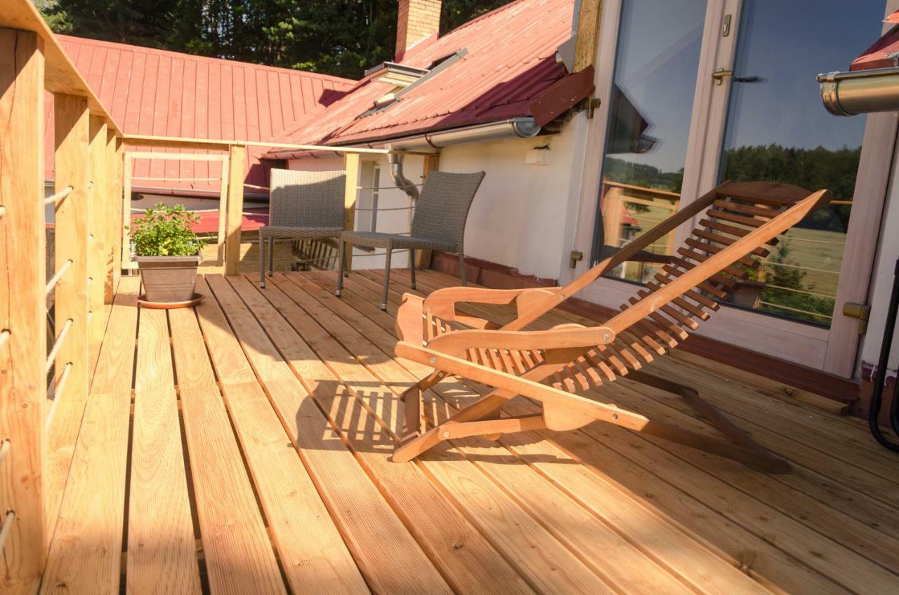 Ferienwohnung Chaloupka U Sv. Dyndy Nová Ves Exterior foto